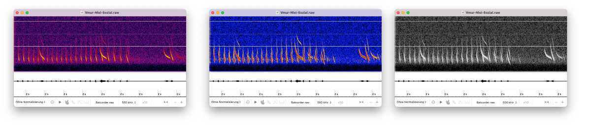 Beispiele für Sonagramm-Farben